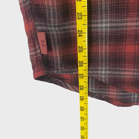 Under Armour Tradesman Flex Flannel Shirt Men's Medium Red Plaid Snap Button-Up - Picture 13 of 13
